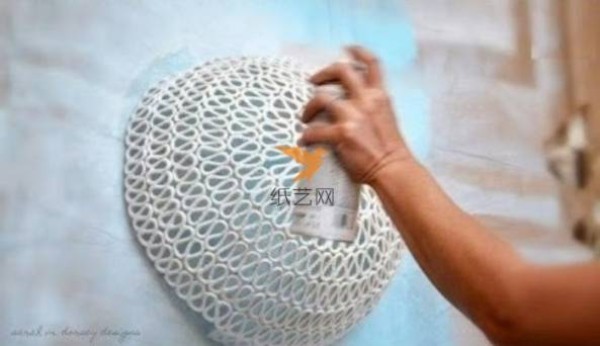 Turning waste into a designer lampshade made from cotton rope