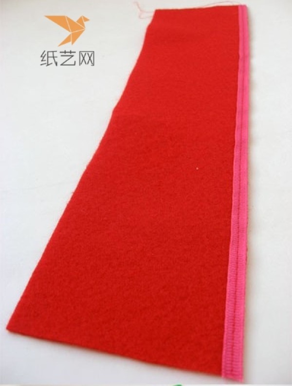 Non-woven pencil case in red and green, chic and easy-to-learn non-woven tutorial