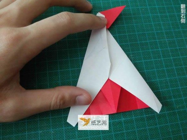 Detailed illustrated tutorial on how to fold the Christmas crane