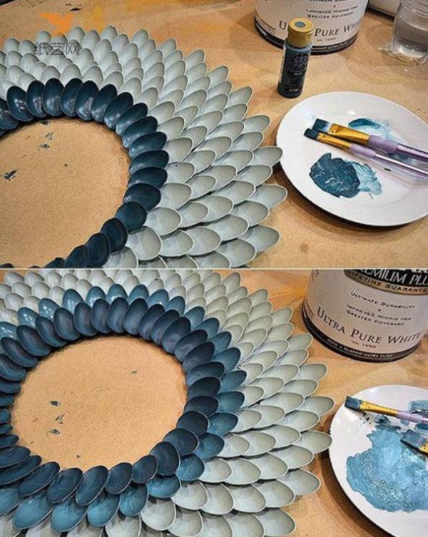 Tutorial on turning waste into treasure: a beautiful and atmospheric decoration made of disposable plastic spoons