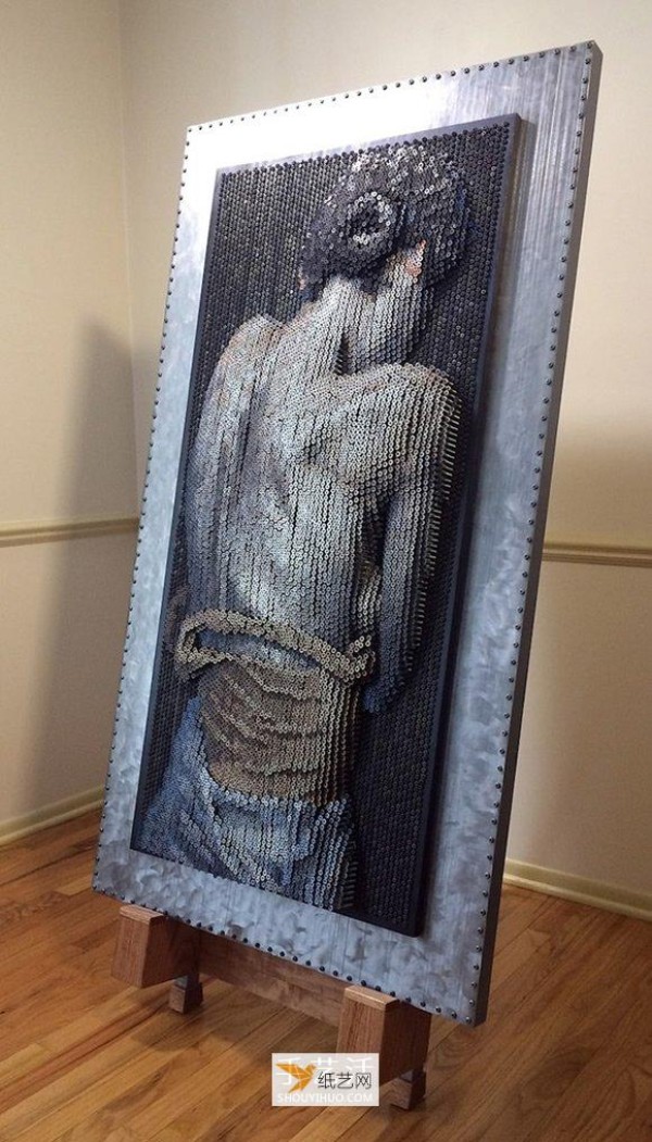 3D image made using tens of thousands of screws