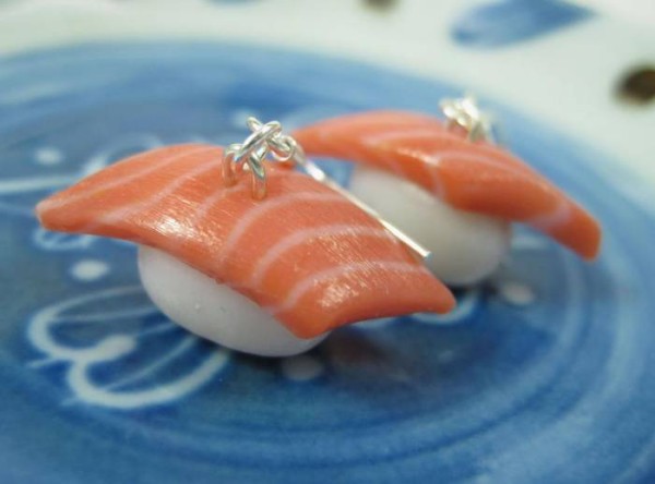 Delicious Salmon Fillet Sushi Earrings Super Light Clay Making Tutorial