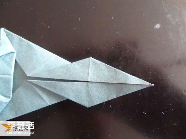 Western dragon with wings origami tutorial illustration