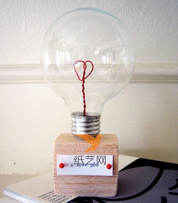 DIY tutorial for renovating old items for Valentines Day and using old light bulbs to make handmade love decorations