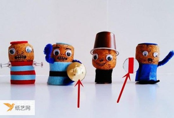 A very simple and interesting tutorial on making champagne cork handmade puppets