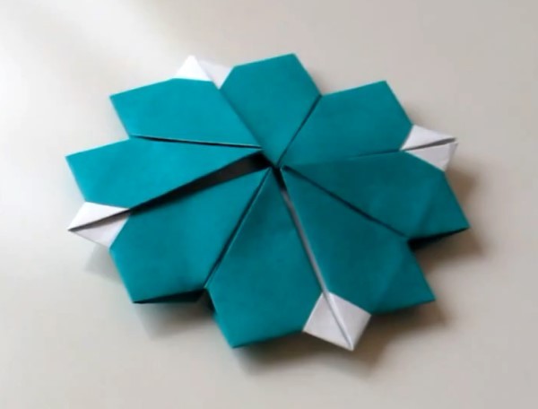 Origami heart four-leaf clover handmade origami video tutorial