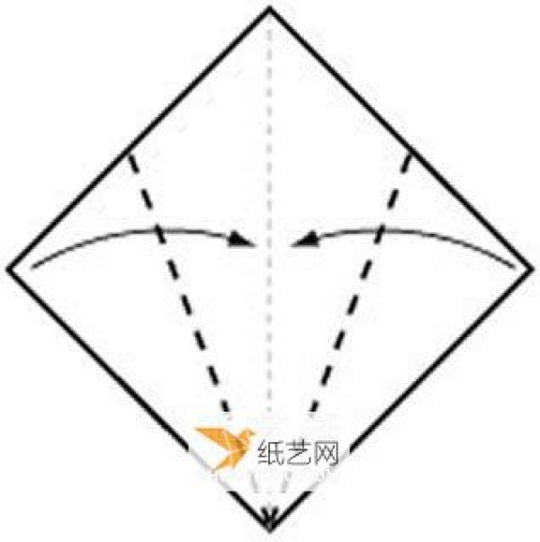 Illustration of the manual folding methods of paper swans