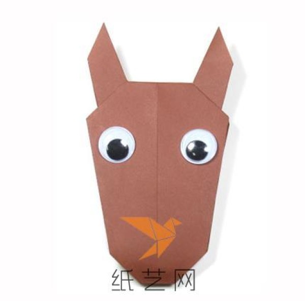 Origami horse head origami tutorial for children