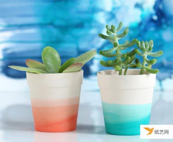 A very simple and personalized flower pot coloring handmade tutorial