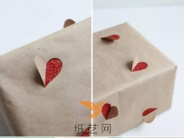 Christmas paper art heart decoration wrapping paper design tutorial