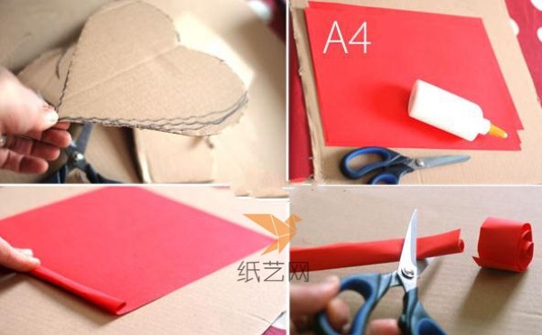 Tutorial on making simple and effective handmade heart-shaped Valentines Day decorations