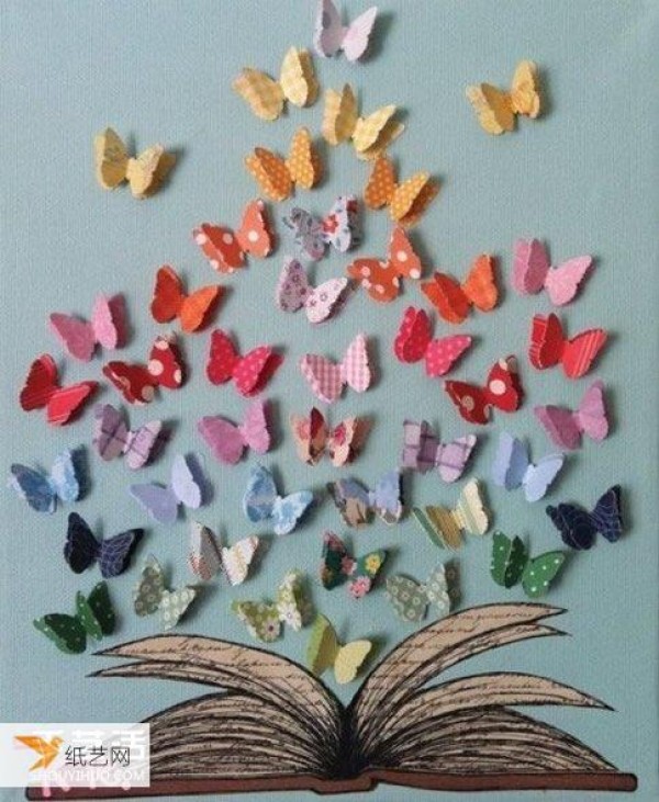 Very creative paper-cut butterflies, beautiful when pasted on walls or lampshades, etc.