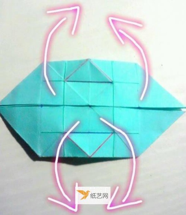 Illustrated tutorial for hand folding origami swallowtail butterfly