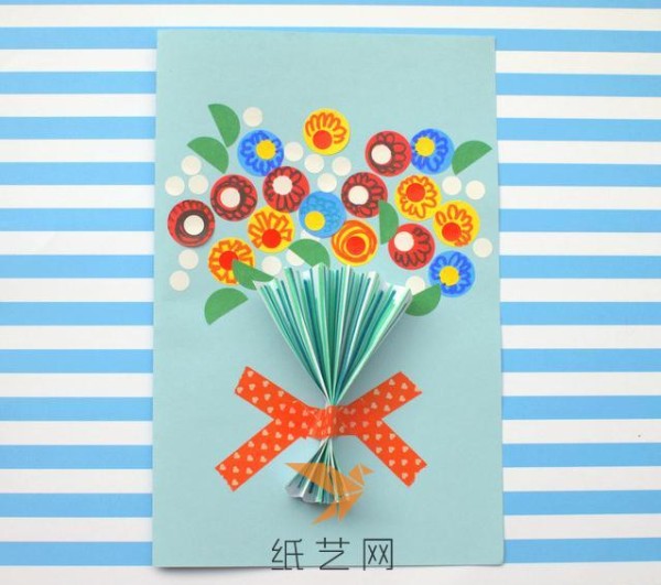 Simple bouquet greeting card making tutorial