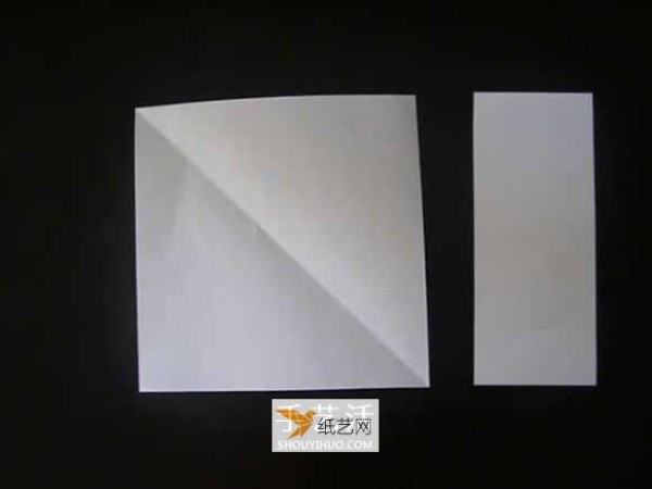 Illustration of folding method of paper square box with lid