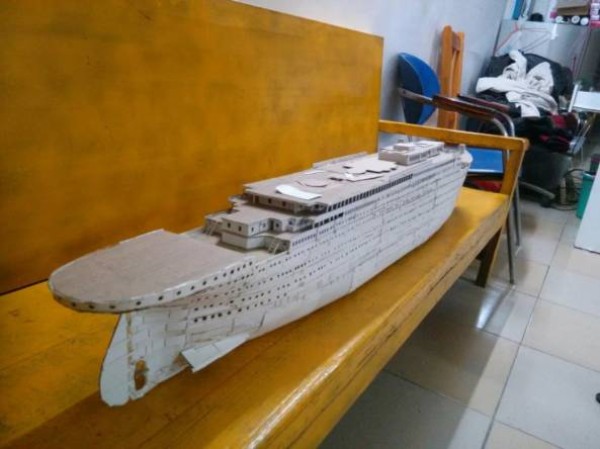 Homemade Titanic Paper Model