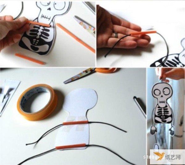 How to make fun skeleton little man pendant toddler toy handmade