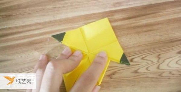 Show me how to fold Pikachu by hand with step-by-step illustrations