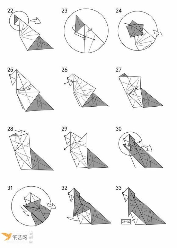 How to fold cute three-dimensional paper cats