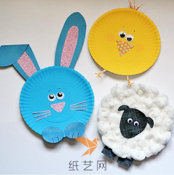 Tutorial on making cute paper plate animals for Children’s Day