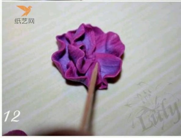 Pottery tutorial, soft clay purple cherry blossom ring making tutorial