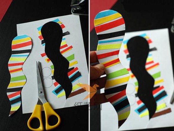 Childrens handmade tutorial on making colorful snake bookmarks