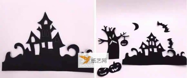 Halloween glass lantern handmade tutorial in the shape of a scary castle