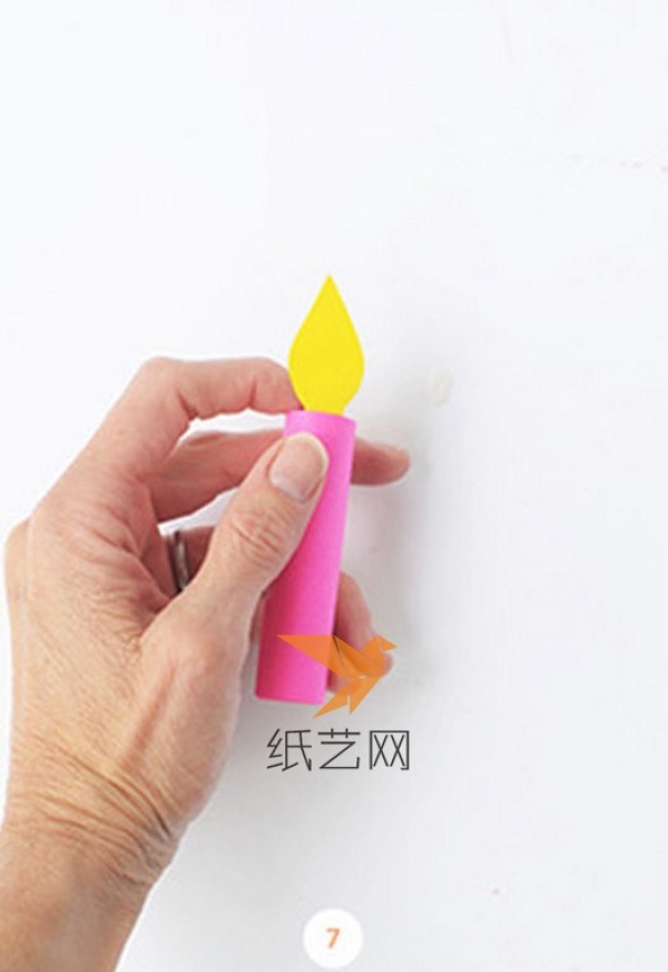 Birthday wishes! Illustrated tutorial on how to make simple paper art decoration for birthday candles