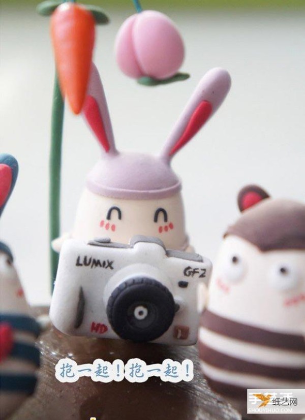 Pictures of cute-looking jailbreak rabbit soft clay personalized works