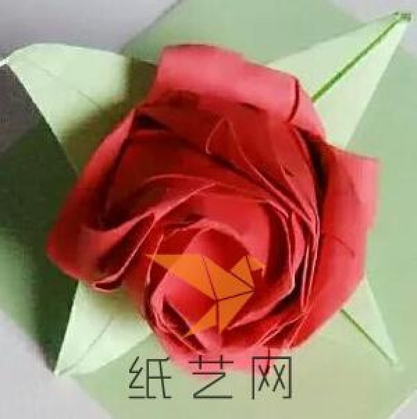 Simple and beautiful origami rose tutorial illustration