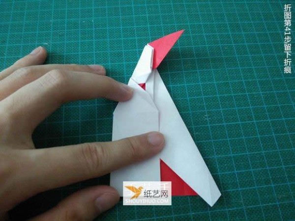 Detailed illustrated tutorial on how to fold the Christmas crane