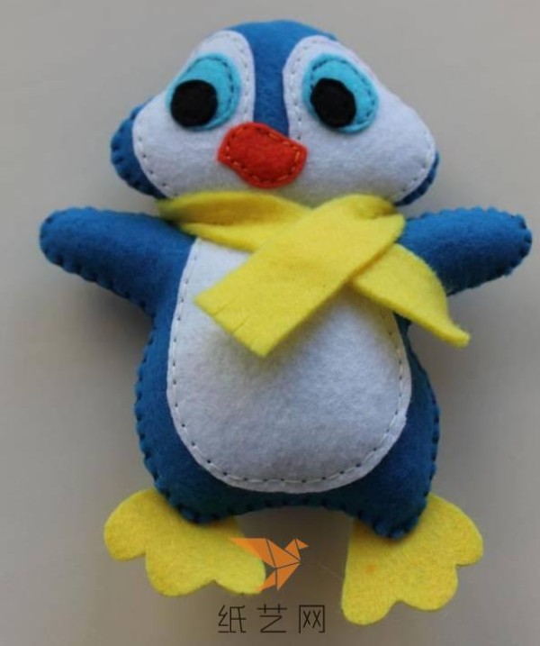 Tutorial on making cute little penguin doll for Christmas gift