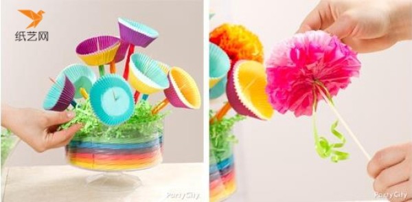 A simple tutorial to make super beautiful party paper cup flowers