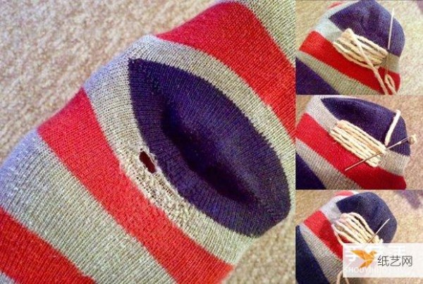 A pair of old socks that have been worn for 20 years can also be mended with a new look