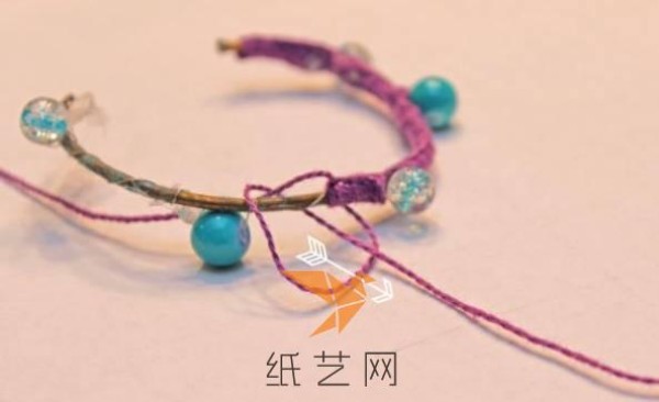 Very simple handmade DIY woven bracelet