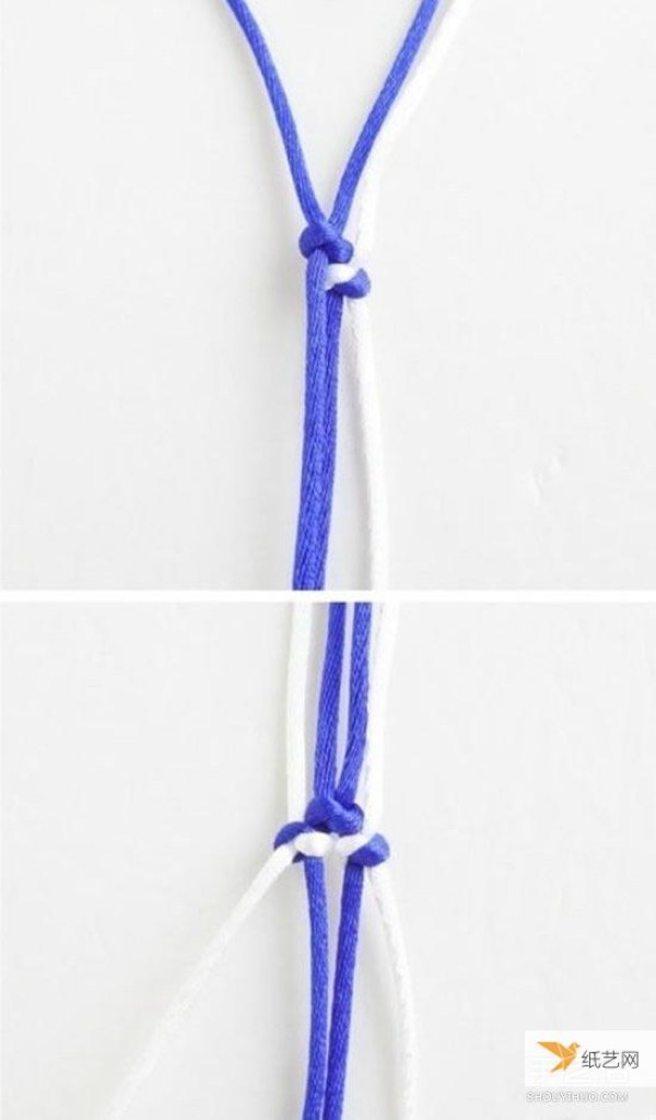 How to weave a blue and white porcelain bracelet that looks particularly unique on the surface