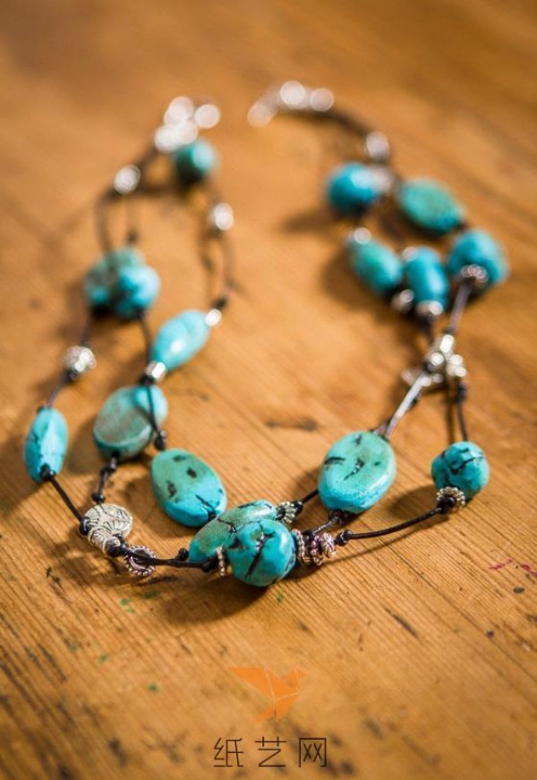 Ultra-light clay imitation turquoise necklace DIY necklace is beautiful as a New Year gift