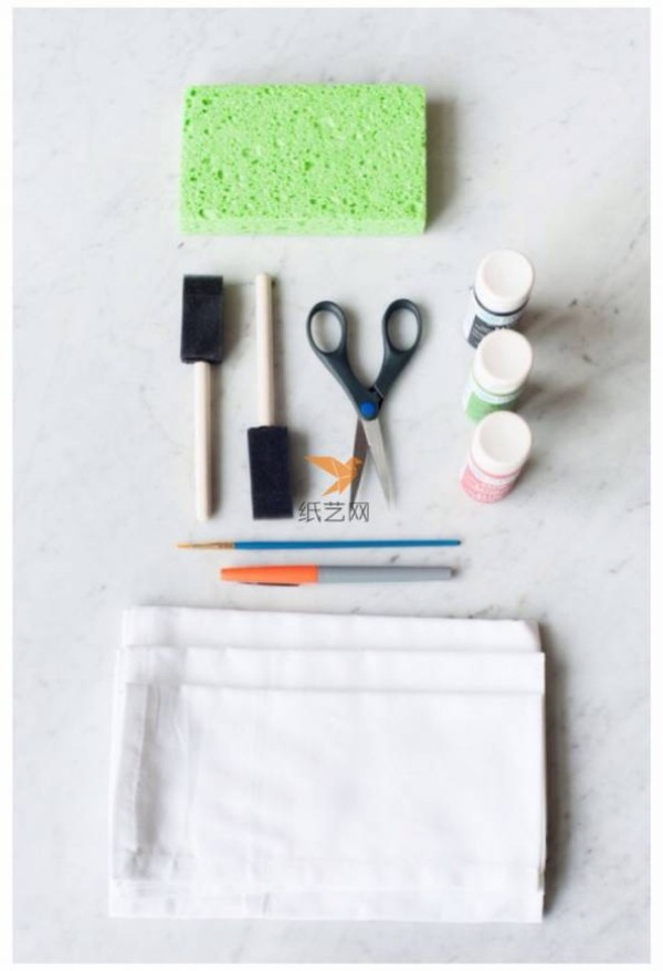 Turn waste into treasure. Make fresh watermelon stamps from unused facial cleansing powder puffs.