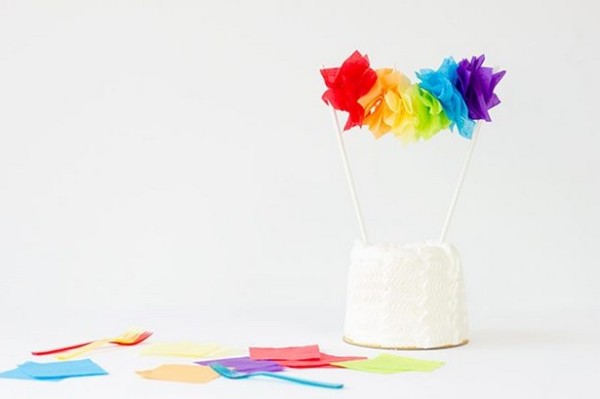 Paper Art Rainbow Cake Decoration Handmade DIY Tutorial