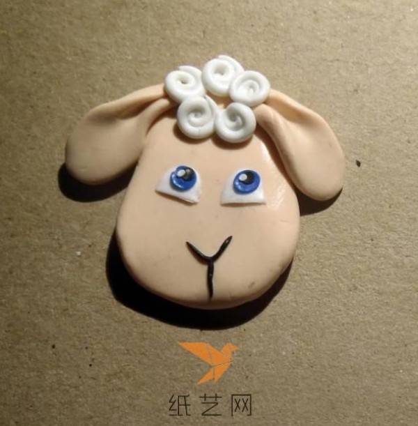 Tutorial on how to make a cute little sheep clay painting for Christmas gift