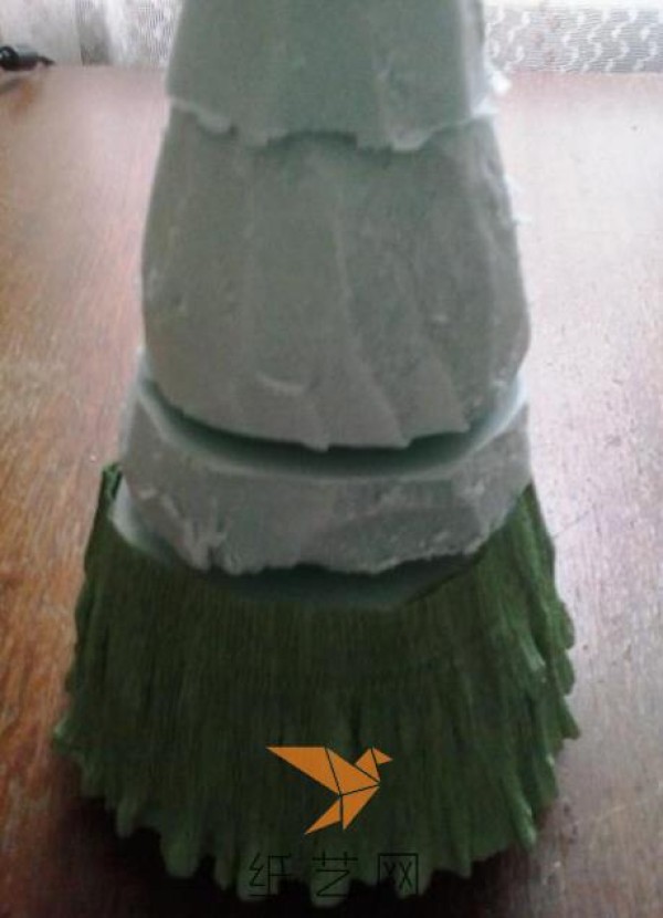 Christmas tree handmade simple crepe paper Christmas tree tutorial