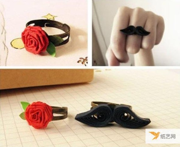 Appreciation of handmade paper quilling rings and hair accessories