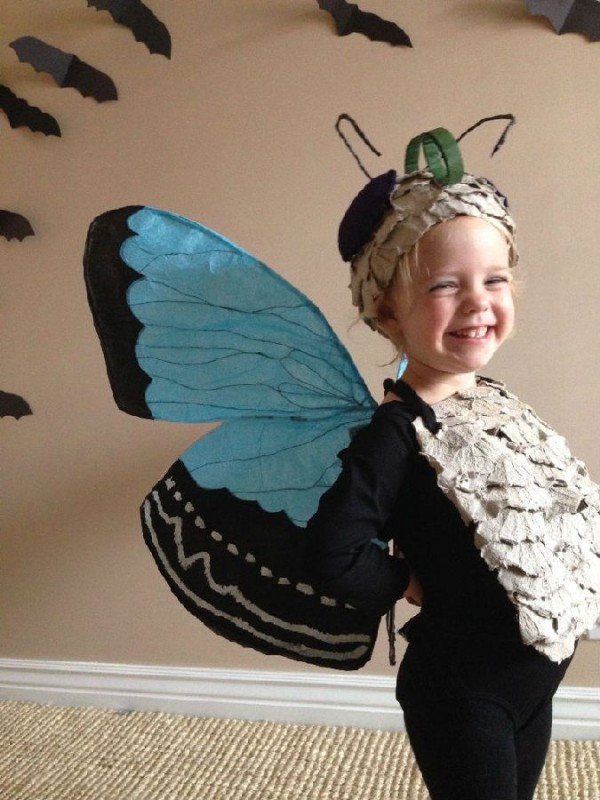 Paper art small butterfly wings matching hat and body tutorial