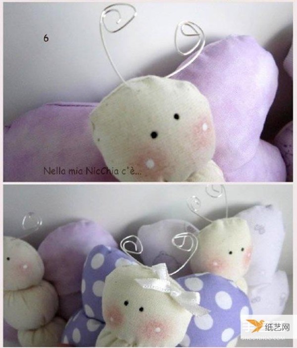 Tutorial on how to use non-woven fabrics to make cute butterfly baby fabric toys