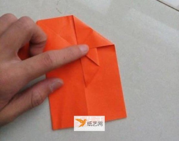 Illustration of how to fold paper rabbits by hand