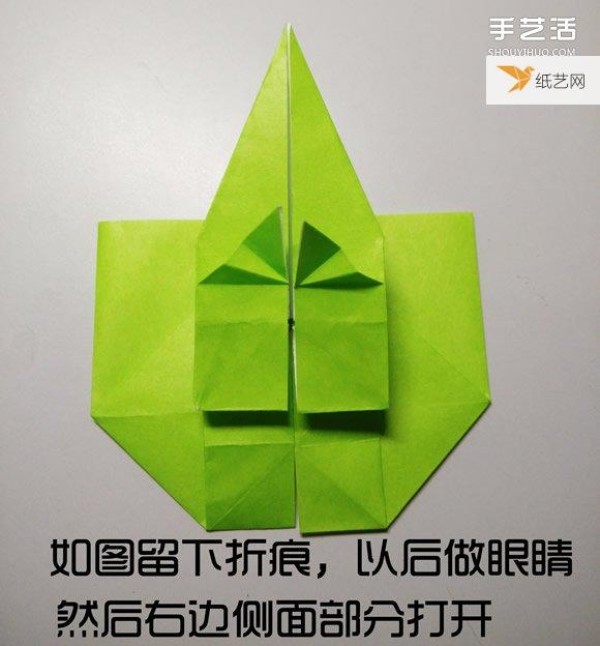 Illustration of the steps of origami of a very cute three-dimensional duck