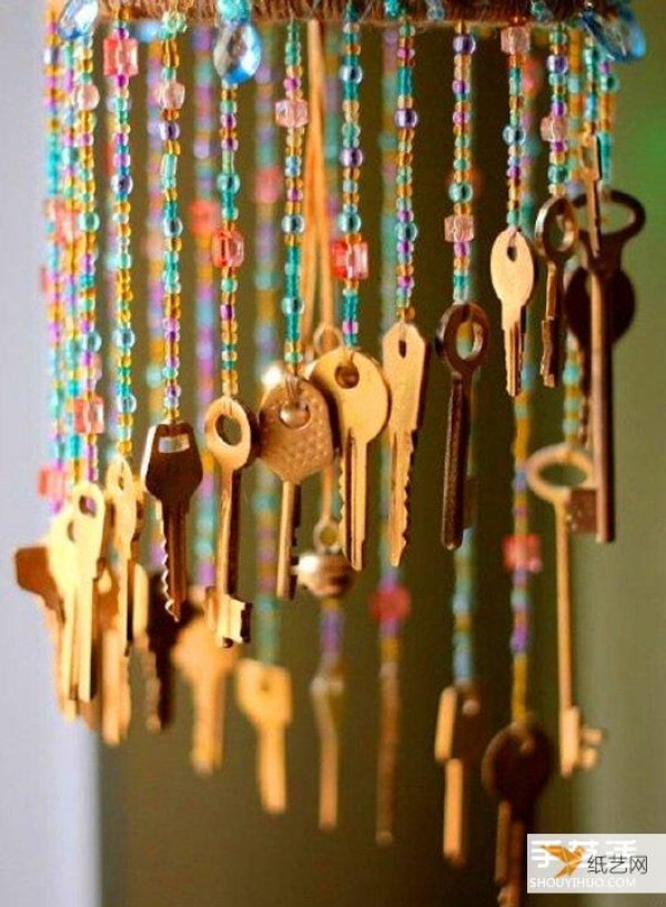 Tutorial on how to make personalized wind chime beads using discarded keys