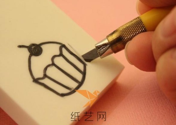 Cute Cherry Cake Rubber Stamp Making Tutorial