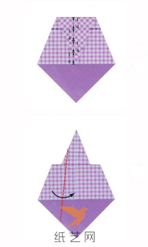 Tutorial on how to make an origami tie for Father’s Day greeting card