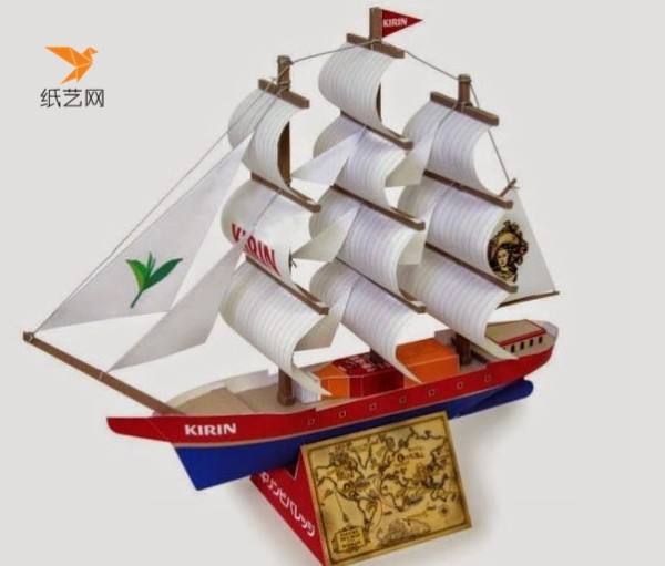 [Paper Model] Red Sea Sailing Handmade Paper Model Illustration Free Download and Paper Model Tutorial